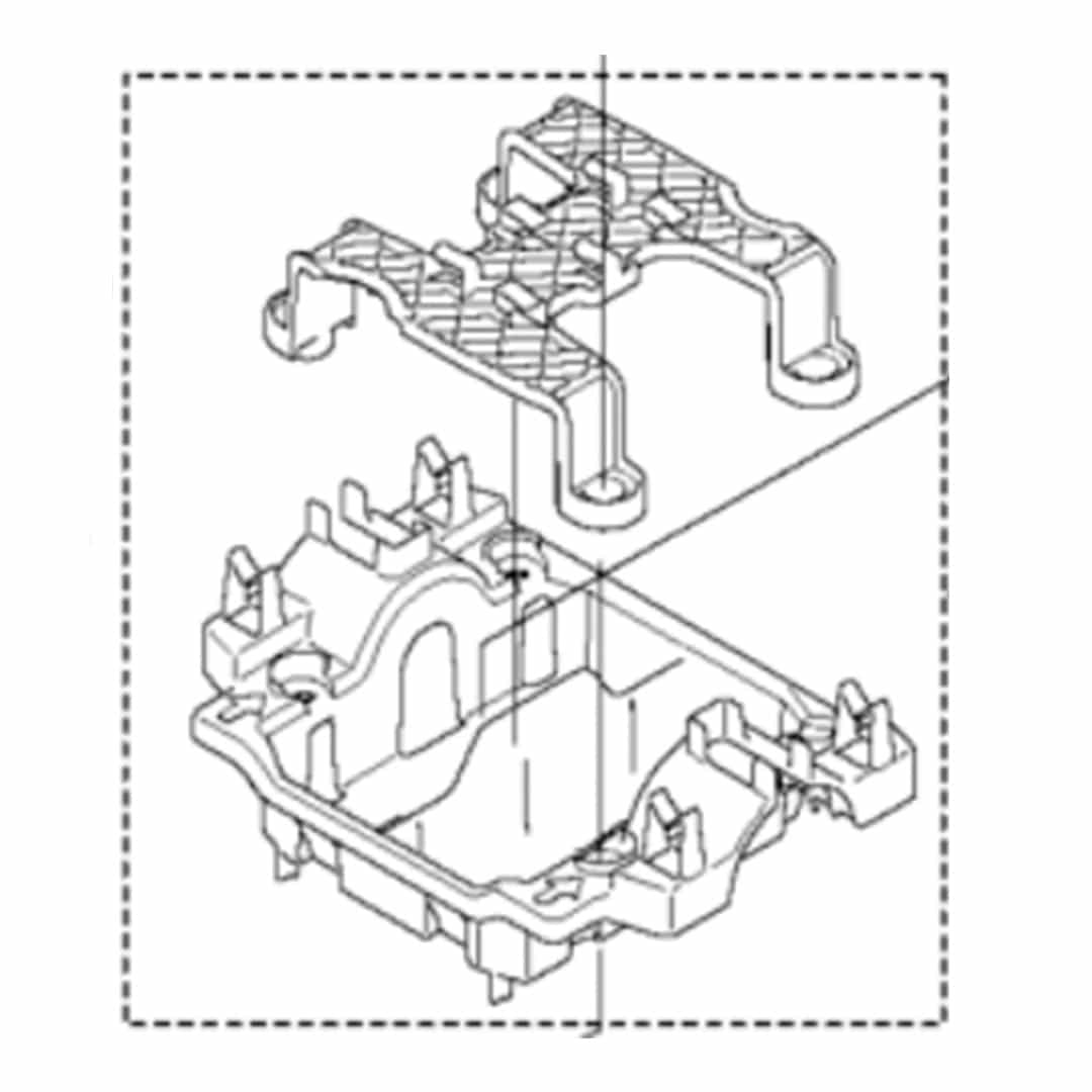 Soporte Batería Automower 450x