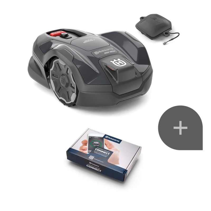 HUSQVARNA AUTOMOWER ® 305E NERA CON PLUGIN HUSQVARNA CLOUD | Automower Connect + WiFi